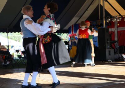 Dancing couple in Scandinavian dress