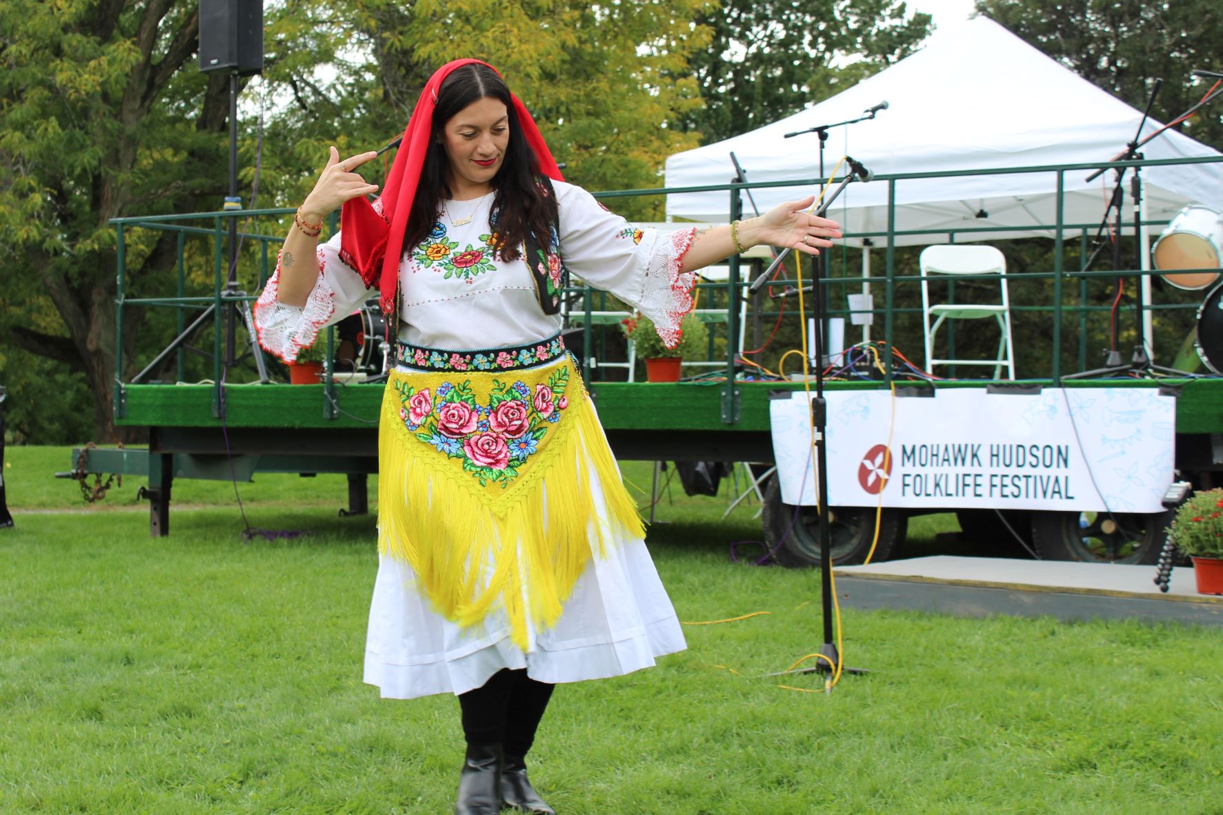 Tatiana Gjergji, Albanian dance at the Mohawk Hudson Folklife Festival