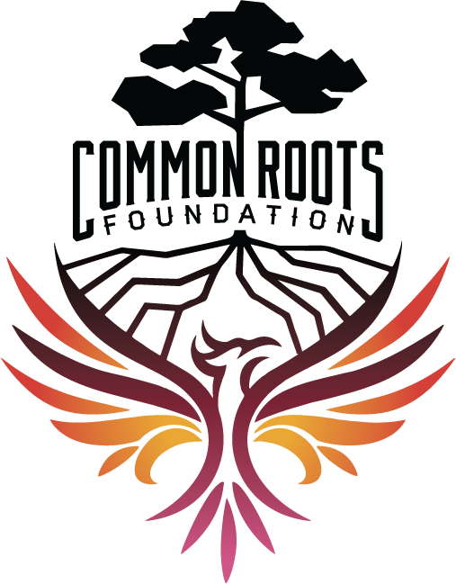 CRF-Color the common roots foundation logo which features a tree and a phoenix